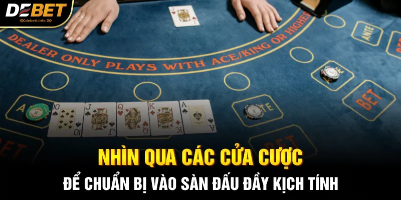 Nhìn qua các cửa cược để chuẩn bị vào sàn đấu đầy kịch tính
